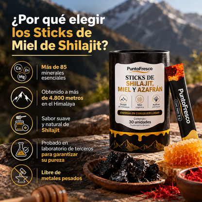 Barritas de Shilajit, Miel & Azafrán (Unisex)